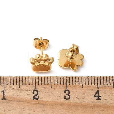 304 Stainless Steel Stud Earrings for Women LS-EJEW-Z092-01G-04-1