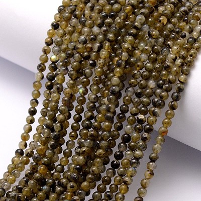 Natural Labradorite Bead Strands G-K146-49-3mm-1