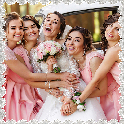 12Pcs 12 Style Glass Pearl Beaded Wedding Cake Pulls for Bridesmaids BJEW-AB00016-1