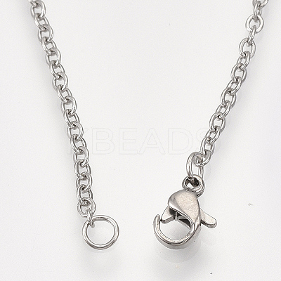 Non-Tarnish 201 Stainless Steel Pendant Necklaces LS-NJEW-T009-JN106-1-40-1