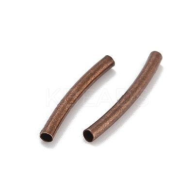 Brass Curved Tube Beads KK-B120-04F-R-1