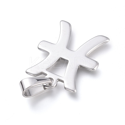 Non-Tarnish 304 Stainless Steel Pendants STAS-L210-06B-P-1
