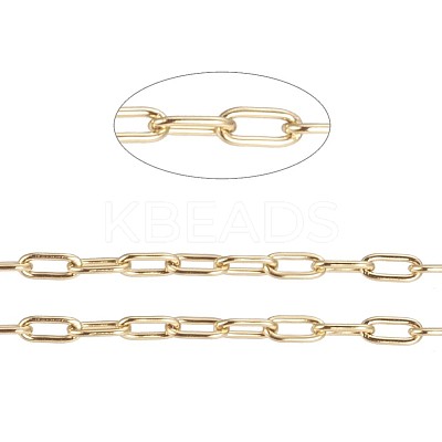 3.28 Feet Ion Plating(IP) 304 Stainless Steel Paperclip Chains X-CHS-F010-01A-G-1