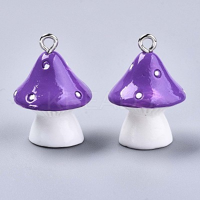 Opaque Resin Pendants X-RESI-T028-69C-1