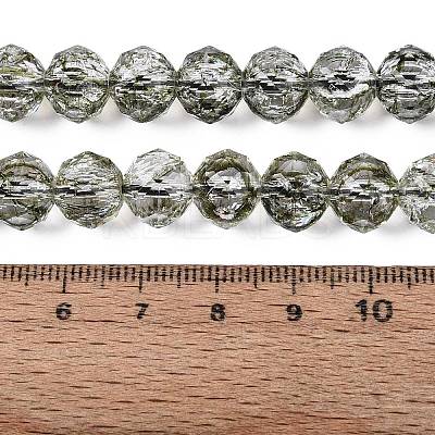 Crackle Transparent Glass Beads Strands GLAA-N063-10mm-03-1