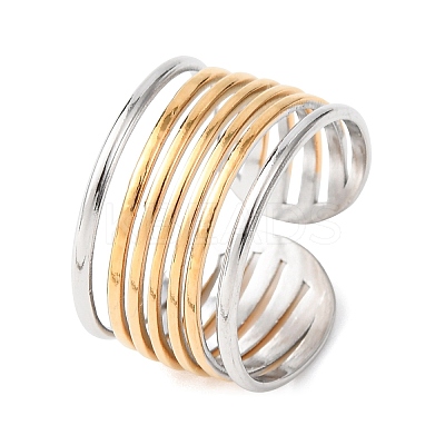 304 Stainless Steel Cuff Open Rings RJEW-H266-04B-GP-1