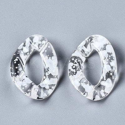 Transparent Spray Paint Acrylic Linking Rings TACR-Q276-001I-1
