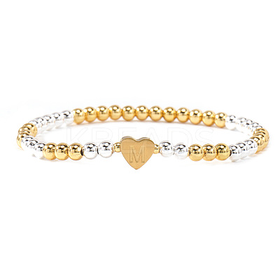 Brass Beads Stretch Bracelets for Women CW0227-16-1