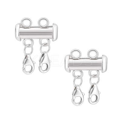 925 Sterling Silver Slide Lock Clasps PALLOY-PH01805-1
