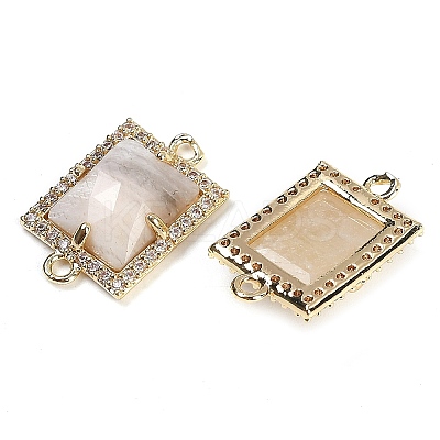 Natural Moonstone Faceted Rectangle Links G-I375-07G-12-1