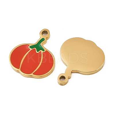 Vegetables 304 Stainless Steel Enamel Charms STAS-C137-02A-G-1