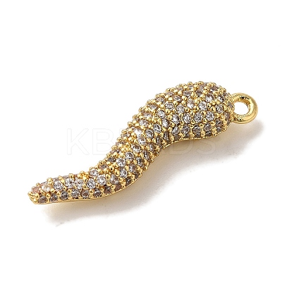 Rack Plating Brass Micro Pave Cubic Zirconia Pendant KK-A229-03D-G-1