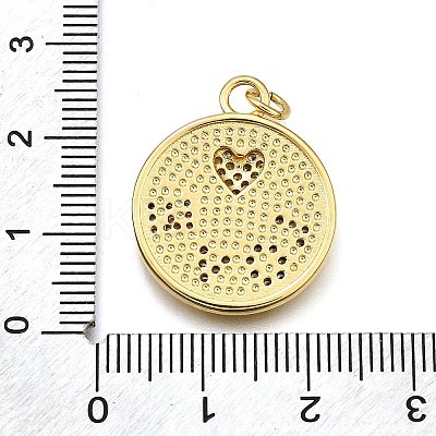 Rack Plating Brass Micro Pave Cubic Zirconia Pendants KK-K401-78G-1