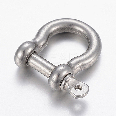 Tarnish Resistant 304 Stainless Steel D-Ring Anchor Shackle Clasps LS-STAS-P198-11A-1