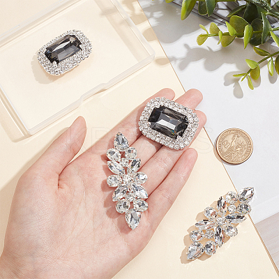 4Pcs 2 Style Alloy Shoe Buckle Clips FIND-NB0003-81-1