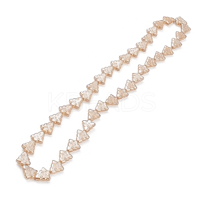 Transparent Electroplate Glass Beads Strands EGLA-C002-PL03-1