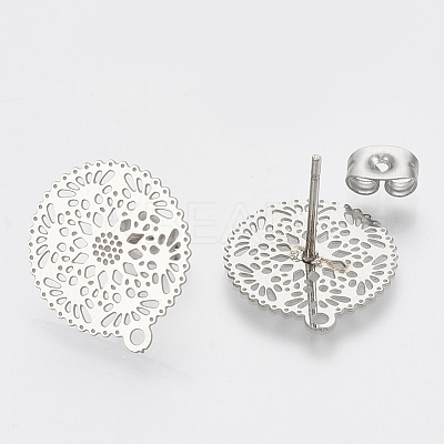 Non-Tarnish 304 Stainless Steel Stud Earring Findings LS-X-STAS-S079-31B-1