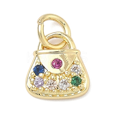 Brass Micro Pave Cubic Zirconia Pendants LS-KK-K417-17G-1