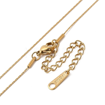 Ion Plating(IP) 304 Stainless Steel Boston Link Chain Necklace for Women X-NJEW-G097-03G-1