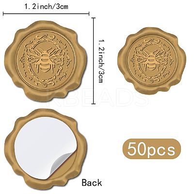 Adhesive Wax Seal Stickers DIY-CP0010-58D-1