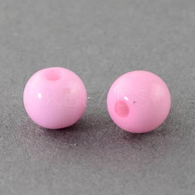 Solid Chunky Acrylic Ball Beads SACR-R812-4mm-08-1