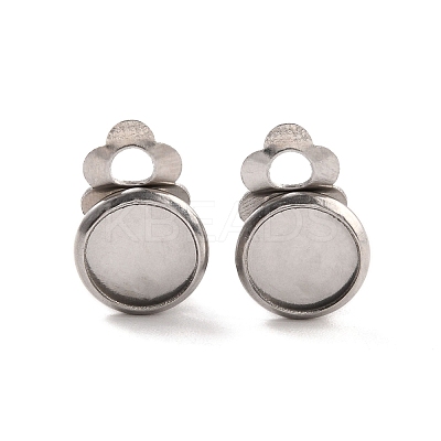 Non-Tarnish 316 Stainless Steel Clip-on Earring Findings STAS-I187-02B-P-1