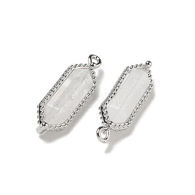 Natural Quartz Crystal Faceted Double Terminal Pointed Pendants G-G181-05P-04-1