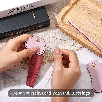 Leather DIY Mini Coin Purse Kit DIY-TA0004-90C-1