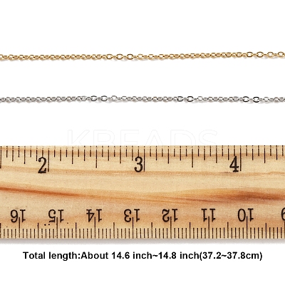 4Pcs 2 Colors 304 Stainless Steel Cable Chain Necklace Making STAS-FS0001-80-1