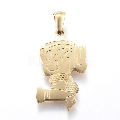 Ion Plating(IP) 304 Stainless Steel Pendants STAS-K162-022G-1