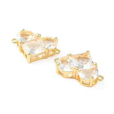 Brass Pave Cubic Zirconia Connector Charms KK-L208-04G-05-1