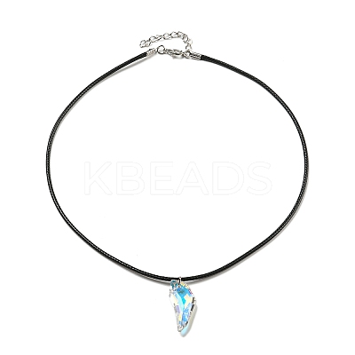 Waxed Cord Necklaces NJEW-P310-06P-1