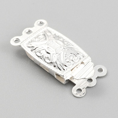 304 Stainless Steel Box Clasps STAS-H151-14S-1