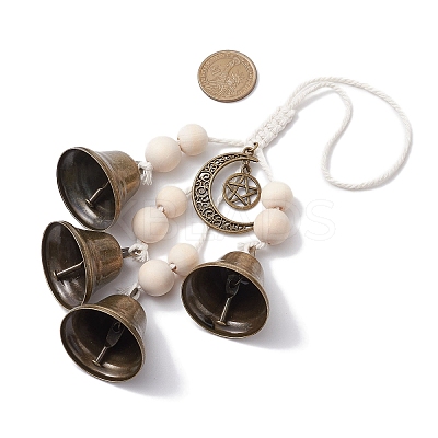 Iron Bell Pendant Decoration HJEW-JM02259-1