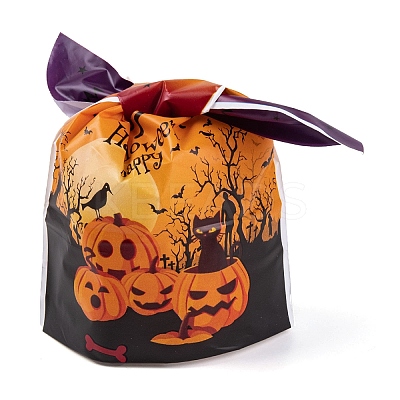 100Pcs Rabbit Shaped Halloween Candy Plastic Bags ABAG-U001-02Q-1