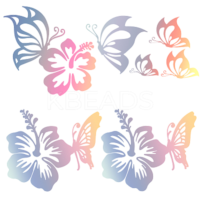 9Pcs 3 Styles PET Adhesive Waterproof Stickers STIC-GF0001-23C-1
