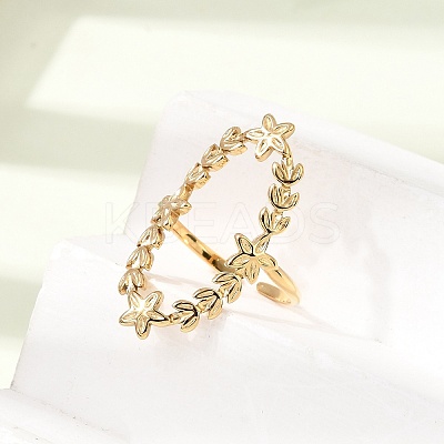 304 Stainless Steel Cuff Open Rings SA-CBAD22F-01G-E-1