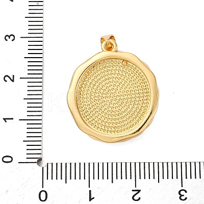 Flower Brass Enamel Pendants KK-D390-17G-01-1