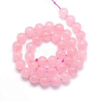 Natural Rose Quartz Round Beads Strands X-G-O047-04-8mm-1