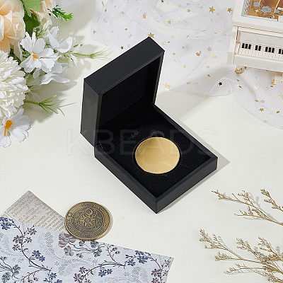 Rectangle PU Imitation Leather Coin Storage Boxes CON-WH0089-145B-1