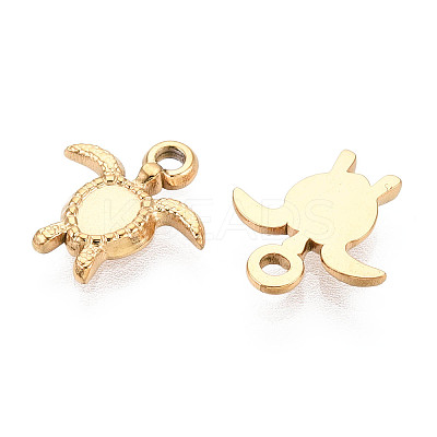 304 Stainless Steel Turtle Charms STAS-T072-53G-1