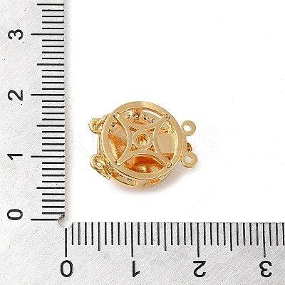 Brass Micro Pave Clear Cubic Zirconia Box Clasps KK-M270-14G-1
