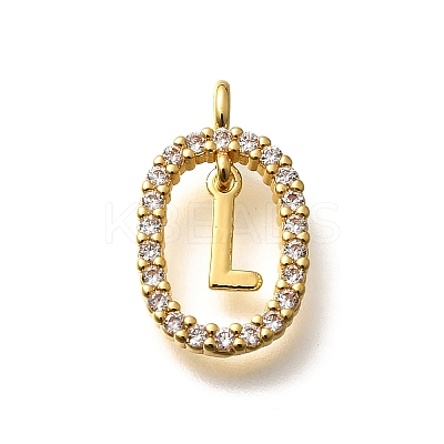 Brass Micro Pave Cubic Zirconia Pendants ZIRC-P123-01G-L01-1
