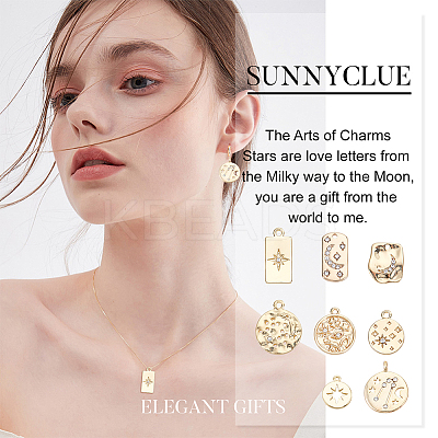 16Pcs 8 Styles Alloy Pendants PALLOY-SC0003-77G-1