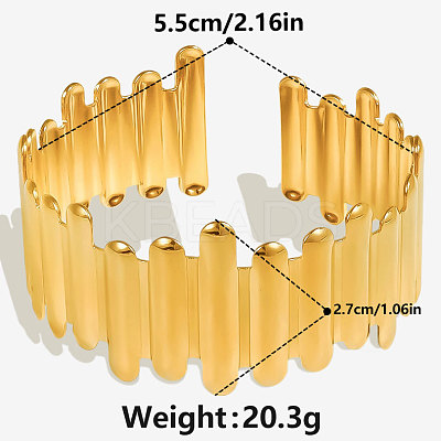 304 Stainless Steel Cuff Bangles for Women XQ5887-2-1