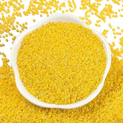 Opaque Colours Luster Glass Seed Beads SEED-H003-12D-1