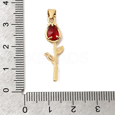 Brass Pave Cubic Zirconia Pendants KK-A296-50G-04-1