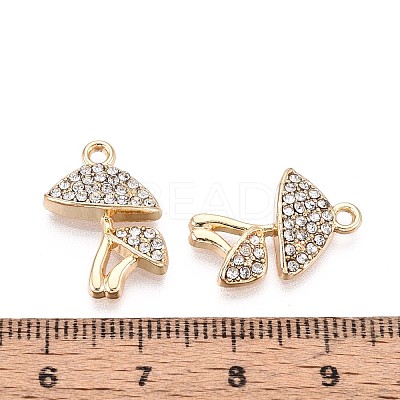 Rack Plating Alloy Rhinestone Pendants PALLOY-T091-27M-G-1