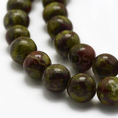Natural Dragon Blood Beads Strands G-K194-4mm-03-1