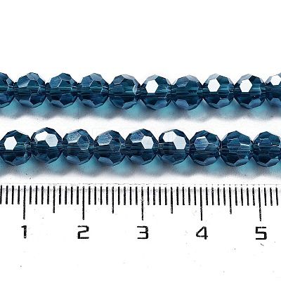 Electroplate Transparent Glass Beads Strands EGLA-A035-T6mm-A12-1